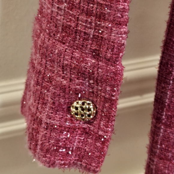 Endless Rose Premium Long Sleeve Pink Tweed Dress sz XS - Picture 9 of 11